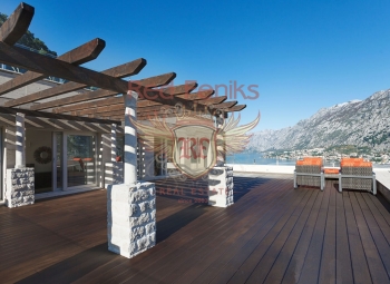 Penthouse for sale with panoramic
views of the bay and mountains, Kotor
For sale a spacious penthouse with a large terrace, in a residential complex, in the town of Kotor.