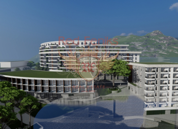 Becici'de panoramik deniz manzaralı yeni bir konut kompleksi satılıktır.