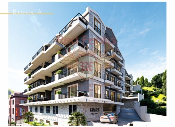 Budva'da yeni bir konut kompleksinde 1 ve 2 yatak odalı satılık daireler.