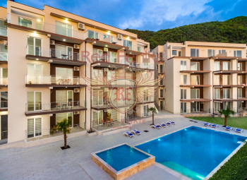 For sale 2-bedroom apartment for sale in a new residential complex with a swimming pool and
incredible sea view in a quiet suburb of Budva.