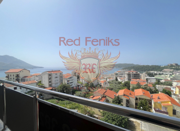 For sale two bedrooms apartment in Becici with panoramic sea view.