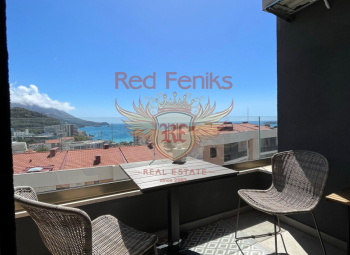 For sale one bedroom apartment in Becici with a beautiful sea view.
