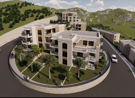 Apartment mit zwei Schlafzimmern in Budva mit Panoramablick auf das Meer, Wohnung mit Meerblick zum Verkauf in Montenegro, Wohnung in Budva kaufen, Haus in Region Budva kaufen