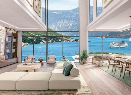 Dobrota, Kotor'da muhteşem deniz manzaralı güzel villalar, Karadağ da satılık havuzlu villa, Karadağ da satılık deniz manzaralı villa, Dobrota satılık müstakil ev