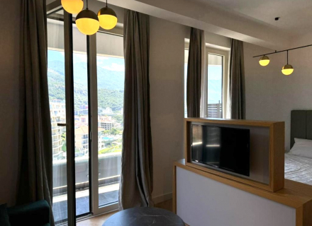 Kawalerka w Bečići z widokiem na morze, mieszkanie na sprzedaż w Region Budva, sprzedam mieszkanie w Becici, kup dom w Czarnogórze