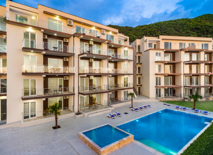 Apartment mit einem Schlafzimmer in Seoca, Budva, mit Meerblick, Montenegro Immobilien, Immobilien in Montenegro, Wohnungen in Region Budva