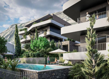 Nowe apartamenty w Dobrocie, apartament z widokiem na morze Na sprzedaż w Czarnogórze, kupić mieszkanie w Dobrota, dom w Kotor-Bay kup