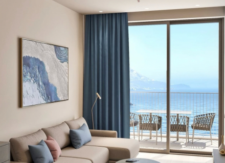 Becici'de panoramik deniz manzaralı birinci kattaki kompleks, Becici da satılık evler, Becici satılık daire, Becici satılık daireler