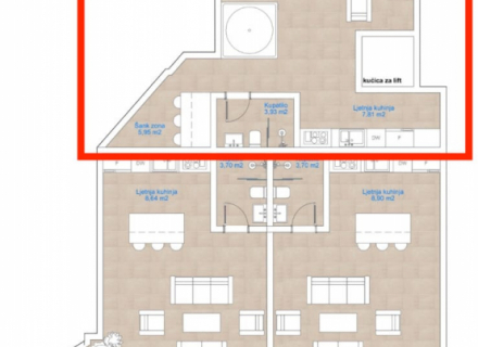 Penthouse mit zwei Schlafzimmern mit Dach und Panoramablick in Becici, Wohnungen zum Verkauf in Montenegro, Wohnungen in Montenegro Verkauf, Wohnung zum Verkauf in Region Budva