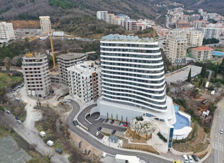 Apartment mit einem Schlafzimmer in neuem Komplex mit Meerblick, Becici, Wohnungen in Montenegro, Wohnungen mit hohem Mietpotential in Montenegro kaufen