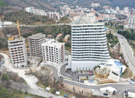 Apartment mit zwei Schlafzimmern in neuem Komplex mit Meerblick, Becici, Wohnung mit Meerblick zum Verkauf in Montenegro, Wohnung in Becici kaufen, Haus in Region Budva kaufen