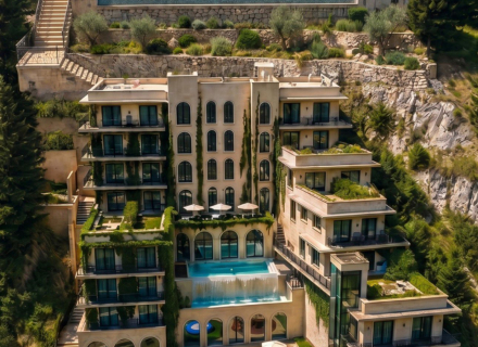 Predivan projekat u Budvi sa panoramskim pogledom na more, jednosoban, Nekretnine u Crnoj Gori, prodaja nekretnina u Crnoj Gori, stanovi u Region Budva