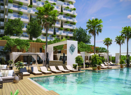 Luxuskomplex in Budva, erste Meereslinie, Wohnungen in Montenegro kaufen, Wohnungen zur Miete in Becici kaufen