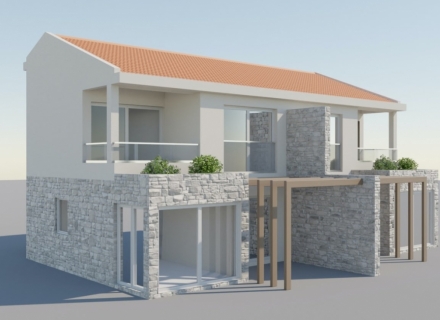 Neues schönes zweistöckiges Stadthaus für 2 Familien in Tivat, Montenegro Immobilien, Immobilien in Montenegro
