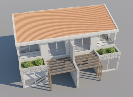 Neues schönes zweistöckiges Stadthaus für 2 Familien in Tivat, Villa in Region Tivat kaufen, Villa in der Nähe des Meeres Bigova