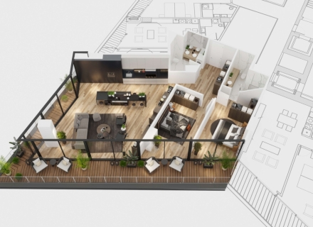 Zu verkaufen  Luxushotel-Wohnanlage in Becici in erster Linie, zwei Schlafzimmer, Verkauf Wohnung in Becici, Haus in Montenegro kaufen