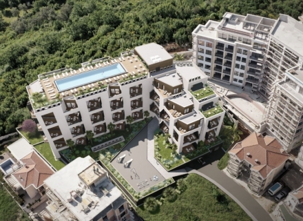 Becici'de Deniz Manzaralı Yeni Kompleks, iki yatak odası, Karadağ'da satılık yatırım amaçlı daireler, Karadağ'da satılık yatırımlık ev, Montenegro'da satılık yatırımlık ev