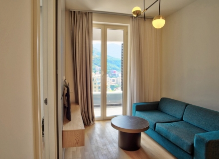 Jednopokojowe mieszkanie w Bečići z panoramicznym widokiem na morze, apartament z widokiem na morze Na sprzedaż w Czarnogórze, kupić mieszkanie w Becici, dom w Region Budva kup