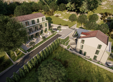 Grundstück mit Meerblick mit genehmigtem Projekt, Prcanj, Kotor, Grundstück in Montenegro kaufen, Grundstück in Montenegro zum Verkauf