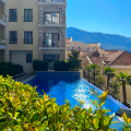 For sale one bedroom apartment in Becici in the complex with swimming pool, reception, parking and barbeque zone.