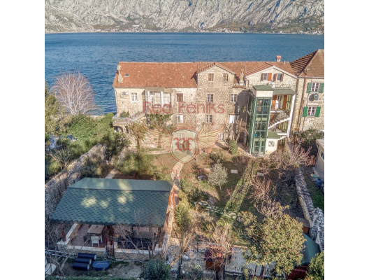 First line stone house in Prcanj, Montenegro real estate, property in Montenegro, Kotor-Bay house sale