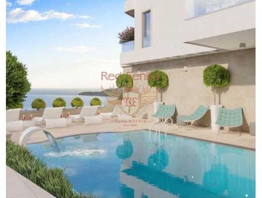 Panoramic Complex with Swimming Pool in Becici, hotel in Montenegro for sale, hotel concept apartment for sale in Becici
