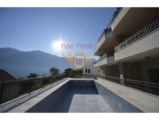 New luxury apartments with a pool in Boka Bay, Montenegro real estate, property in Montenegro, flats in Kotor-Bay, apartments in Kotor-Bay