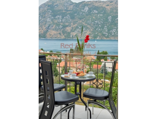 The apartment is 45 sq meters and is located on the 3rd floor in the Club House &quot;Camellia&quot;, located in the Bay of Kotor, with a panoramic view of Kotor Bay.