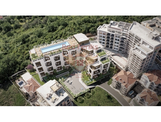 Becici'de Deniz Manzaralı Yeni Kompleks, iki yatak odası, Karadağ'da satılık yatırım amaçlı daireler, Karadağ'da satılık yatırımlık ev, Montenegro'da satılık yatırımlık ev