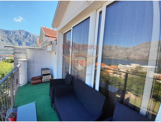 Apartment with panoramic sea view and one bedroom, apartments for rent in Dobrota buy, apartments for sale in Montenegro, flats in Montenegro sale
