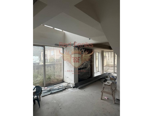 Urbanised plot with two unfinished duplexes Prcanj, sea view apartment for sale in Montenegro, buy apartment in Dobrota, house in Kotor-Bay buy
