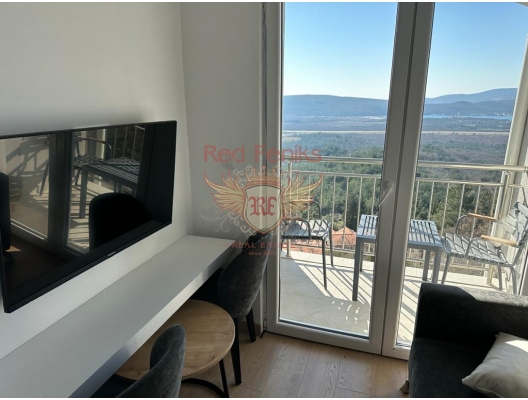 New apartment with a sea view in a complex with a swimming pool, Kavac, Montenegro real estate, property in Montenegro, flats in Region Tivat, apartments in Region Tivat