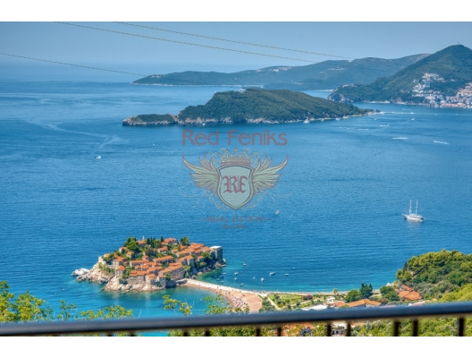 Schöne Villa mit Panoramablick auf das Meer nach Sv.Stefan, Haus in der Nähe des Meeres Montenegro, Haus Kaufen in Region Budva