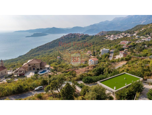 Prekrasna vila sa panoramskim pogledom na more u Tudorovićima, Region Budva kupiti kuću, Becici kuća prodaja