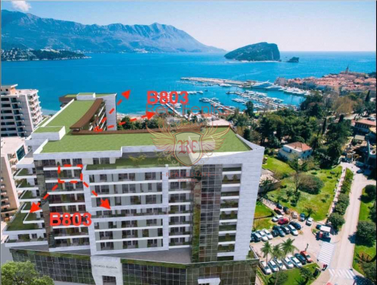 For sale Flat B803 with possible division into 4 studios - 10th floor, living area 118,69 m2 + 16 m2 terrace (total area: 134,69 m2).