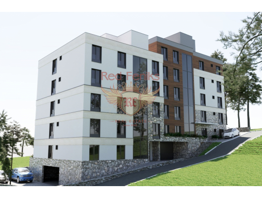 Becici'de yeni bir komplekste satılık bir ve iki yatak odalı daireler.