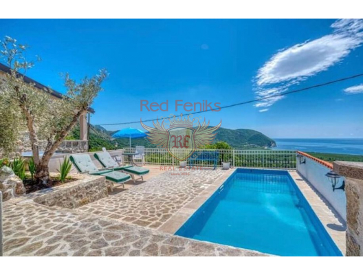 Villa in Buljarica with sea view and pool, Becici house buy, buy house in Montenegro, sea view house for sale in Montenegro