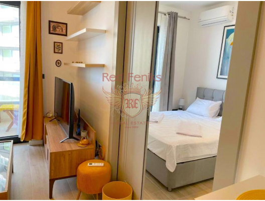 Apartment mit einem Schlafzimmer in der ersten Linie, Becici, Hotel in Montenegro zum Verkauf, Hotelkonzeptwohnungen zum Verkauf in Becici